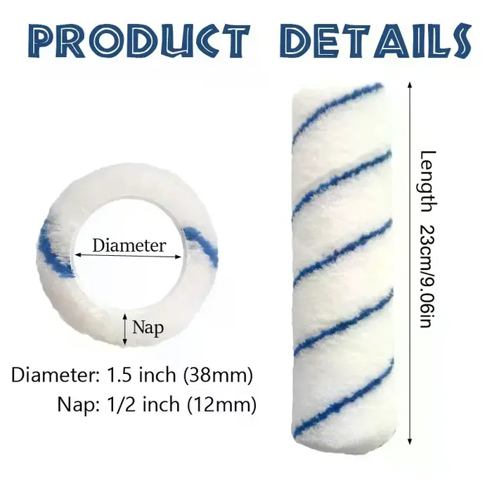 Rouleau de peinture à Cage en microfibre tissée