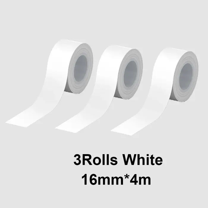 3 rouleaux 16mm * 4m 12mm * 35mm ruban d'étiquettes pour MakeID L1 L1-A étiqueteuse impression sans