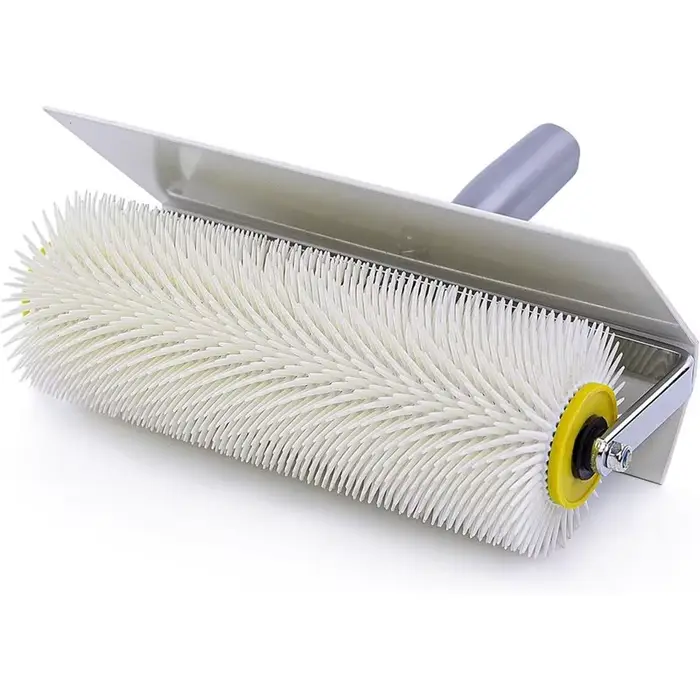 BSEVB - Rouleau à pointes pour béton autonivelant 25 cm, outil de débullage avec protection anti-écl