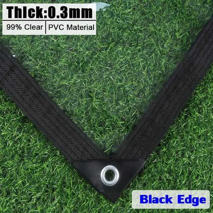 Bâche transparente de 0.3mm, tissu imperméable Transparent pour l'extérieur, voile imperméable pour 