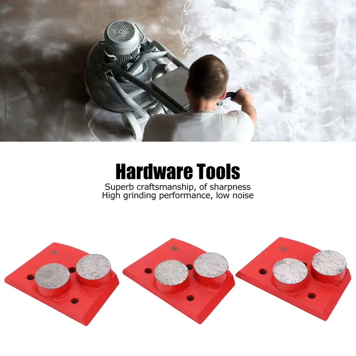 30 # Pads de ponçage rouges trapézoïdaux 30 grains # Dents cylindriques Grit 2 pour le polissage du béton