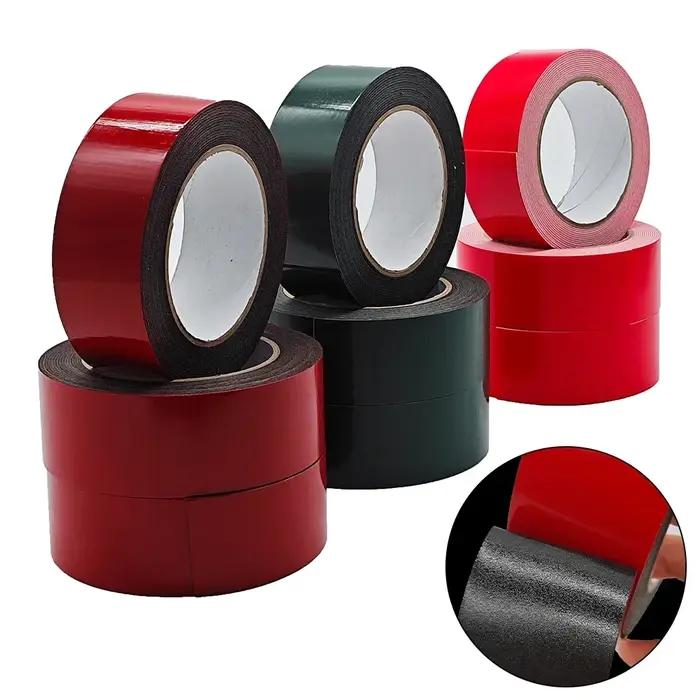 Ruban en mousse double face imperméable, éponge PE noire, auto-adhésif ultra-fort, ruban de montage rapide pour la décoration, largeur 10-40mm, 10m