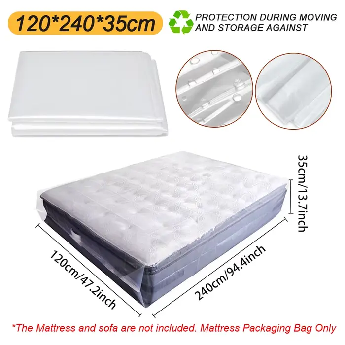 Sac de matelas en plastique, étui de protection pour maison mobile, housse de rangement pour matelas