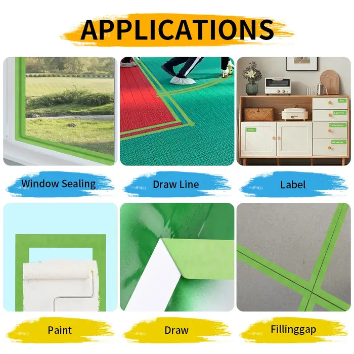 Ruban de masquage vert pour peintres