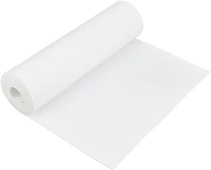 Rouleau de feutre non tissé blanc Floral 118x15.7 pouces, tissu en feutre artisanal de 2mm d'épaisse