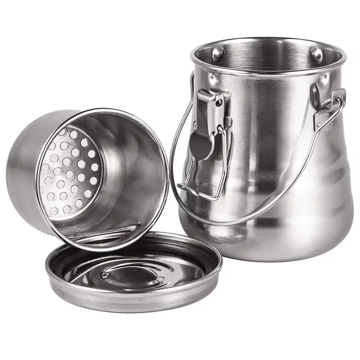 Laveur de pinceaux en acier inoxydable de taille moyenne, portable, anti-fuite, avec couvercle et fi