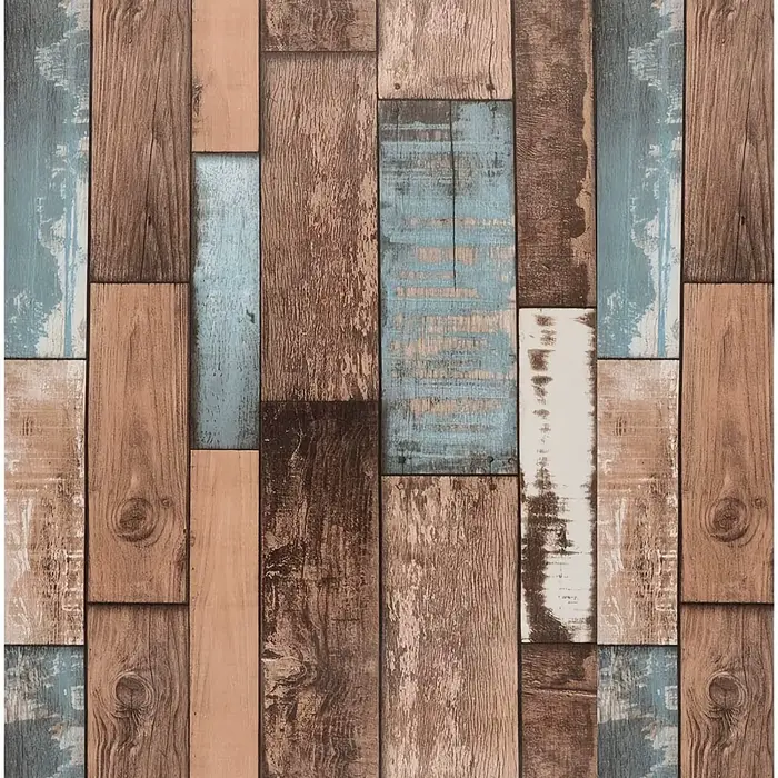 Papier peint auto-adhésif en PVC 45cm, grand rouleau de bois vieilli, pour mur de fond, meubles, déc