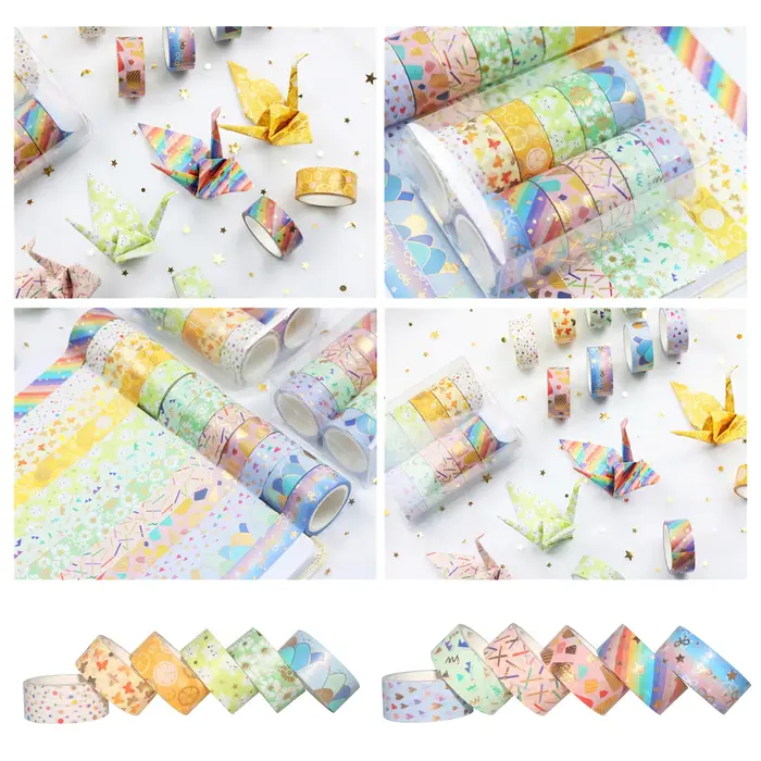 Ensemble de 12 rouleaux de ruban Washi