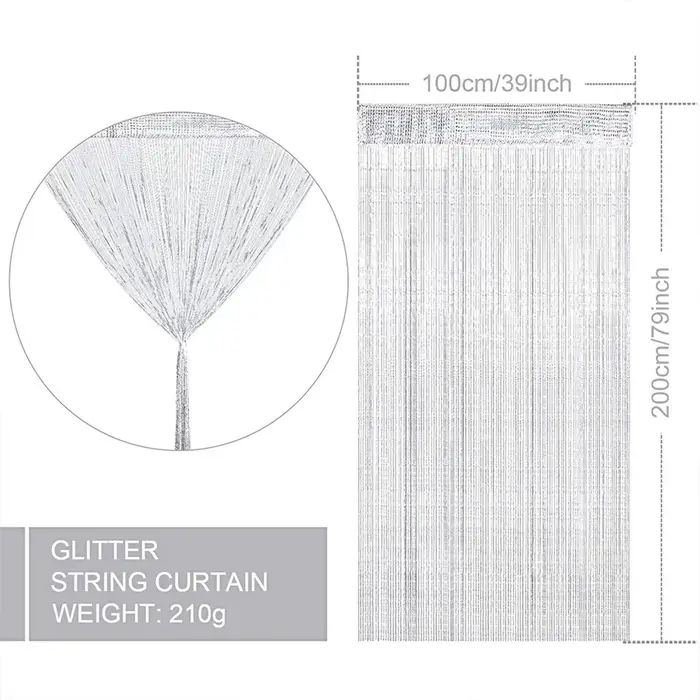 100x200 cm porte fenêtres suspendus perles décors rideau chaîne été mouche insectes écran gland pann