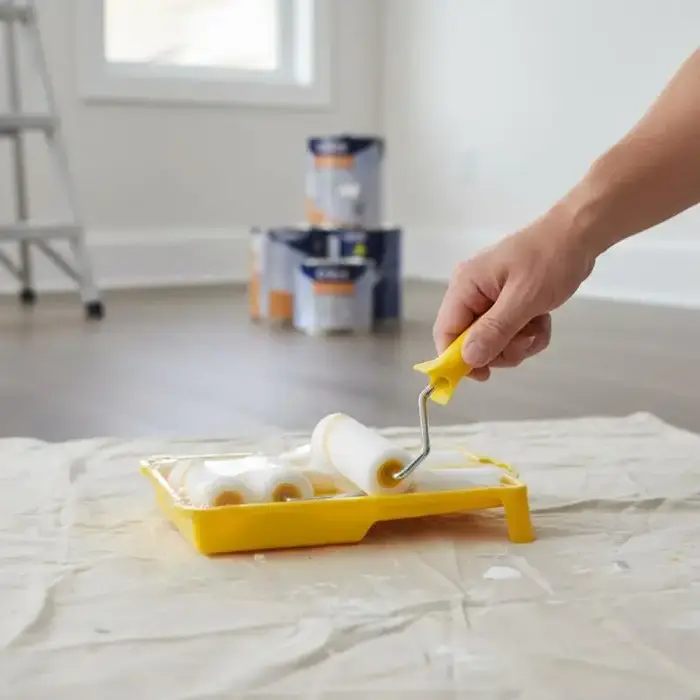 Rouleau à peinture de 2 pouces avec 6 couvercles