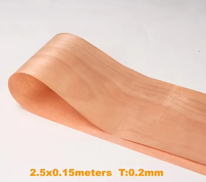 Rouleau de placage de bois fin naturel, 0.2-0.25mm, chêne blanc, noyer noir, meubles en ébène, panne