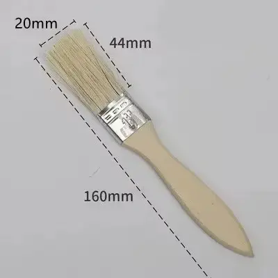 Pinceaux à peinture avec manche en bois, pinceaux pour barbecue, 1/2/4/5/6 pouces, poils doux, pour 