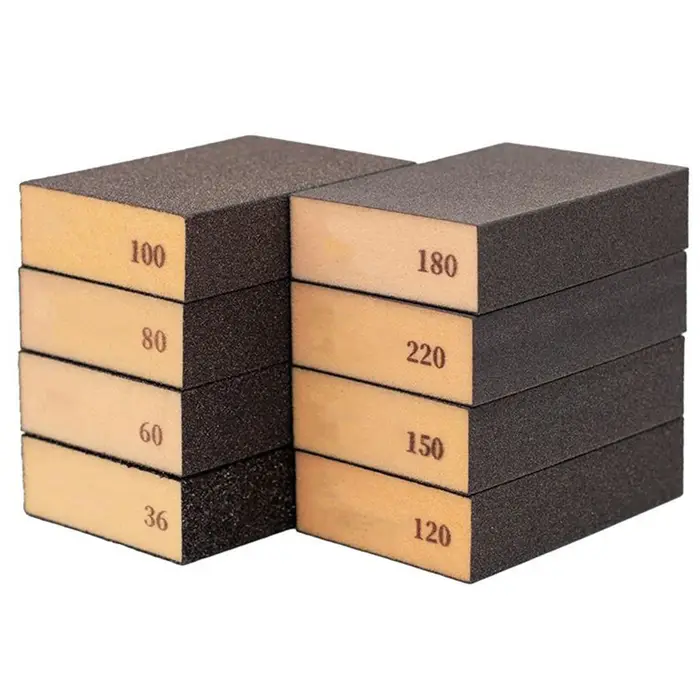 Bloc d'éponge de ponçage grain 36 à 220