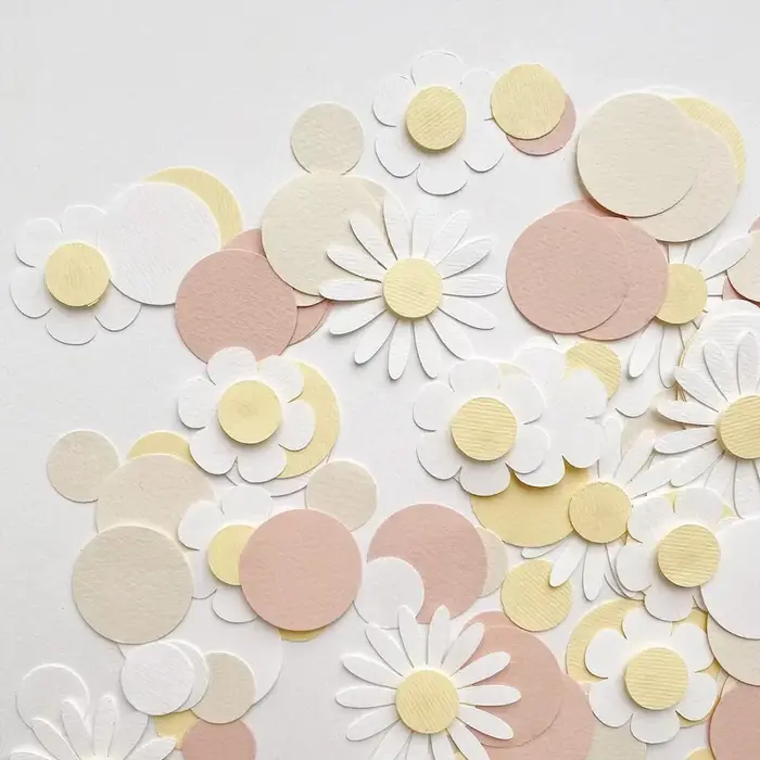 1 sac doux rond marguerite fleur papier confettis mariage fleur Table disperser bébé douche fête d'anniversaire boîte-cadeau décorations approvisionnement
