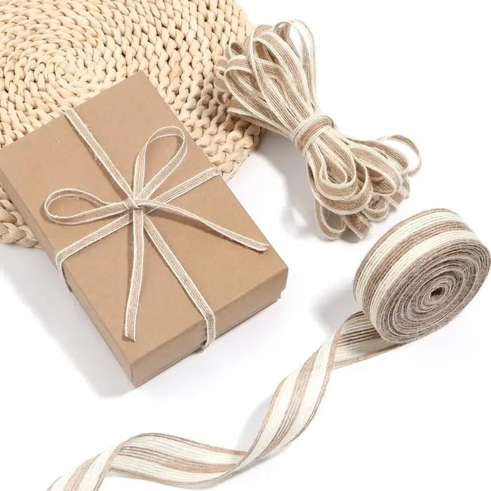 Rouleau de ruban en toile de Jute naturelle