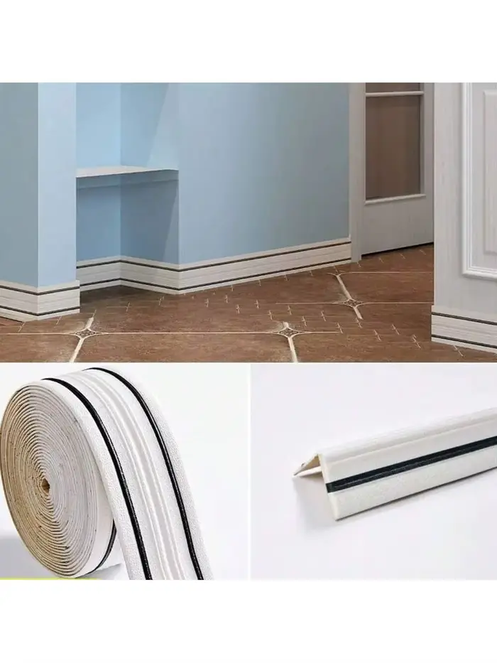 Garniture de moulage en mousse Flexible auto-adhésive, 1 rouleau de 14cm x 2.3m, lignes murales déco