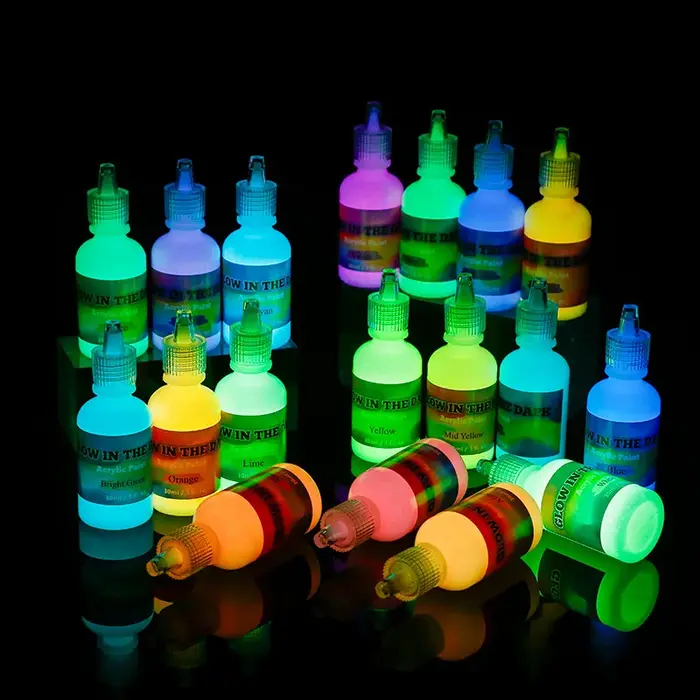 30ml 12/18 couleur ensemble de peinture lumineuse bricolage