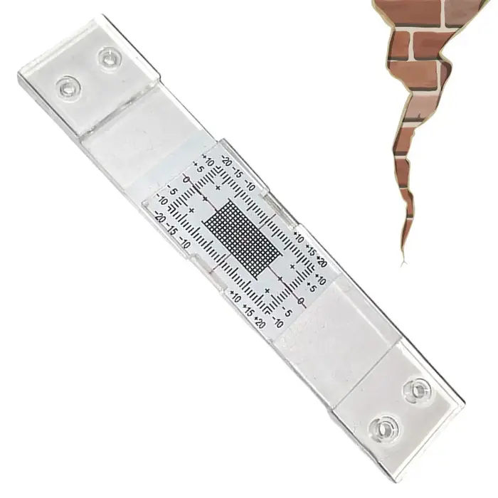 Jauge analogique de surveillance des fissures en acrylique transparent de précision pour la réaménagement sismique des bâtiments armés