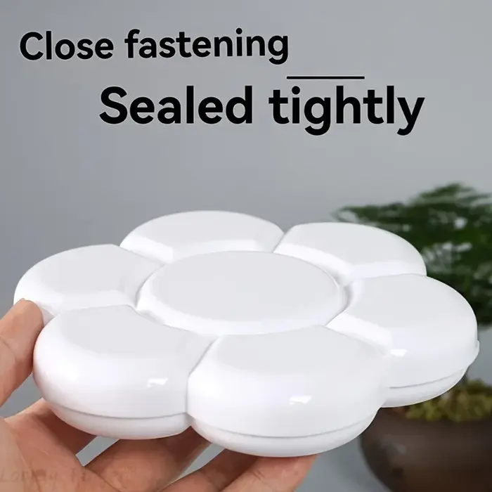 Palette ronde en plastique blanc
