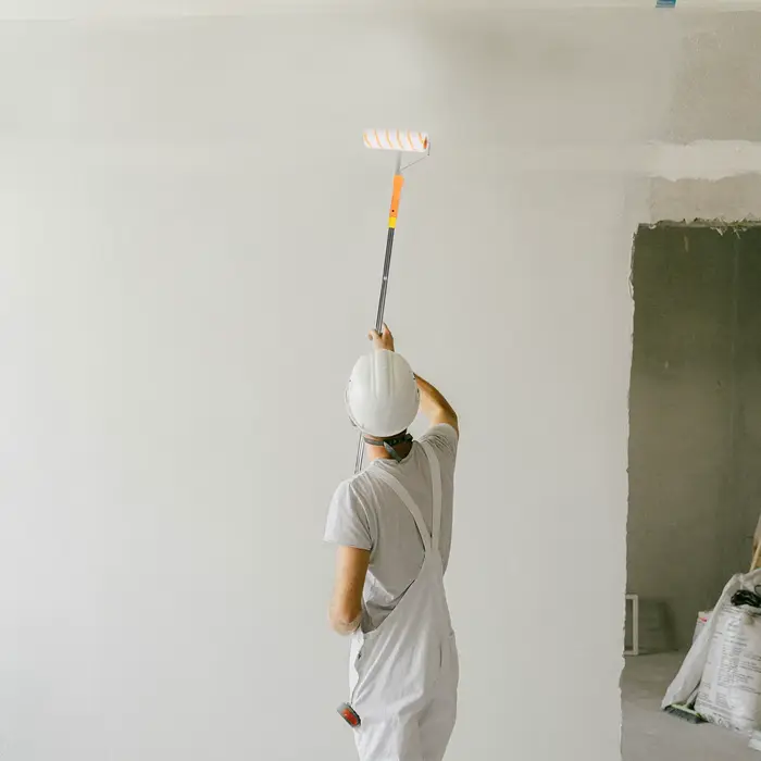 Perche télescopique pour rouleau à peinture en acier inoxydable réglable de 1,2 m à 2,4 m pour la pe