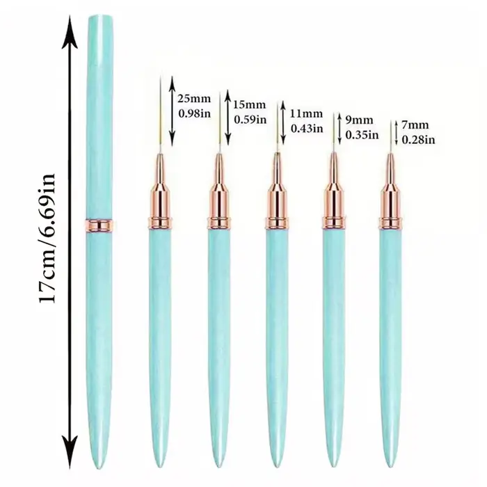 LULAA Nail Art Liner Pinceaux Peinture Détail Pinceaux À Ongles pour Nail Art Pointage Dessin et Lon