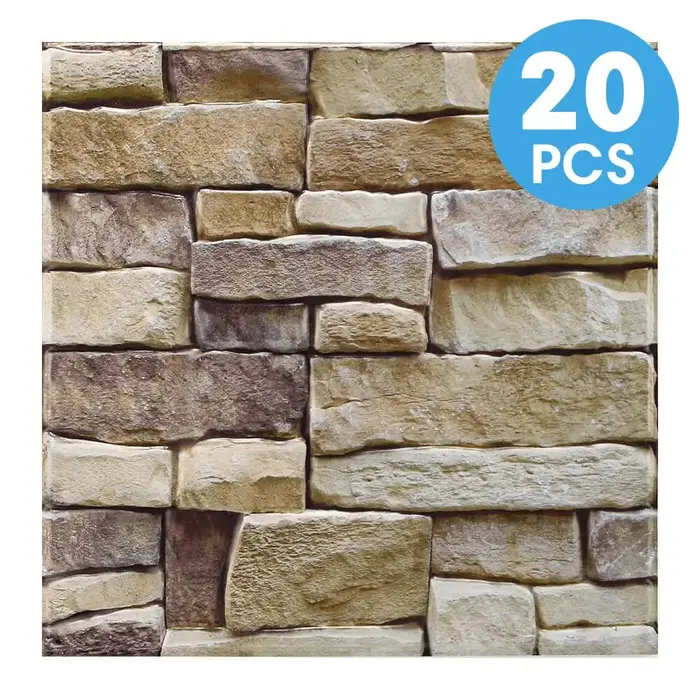 10/20 pièces, panneaux muraux en fausse pierre 3D PVC