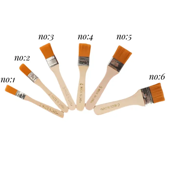 Pinceau de peinture à l'huile en nylon n ° 1-12