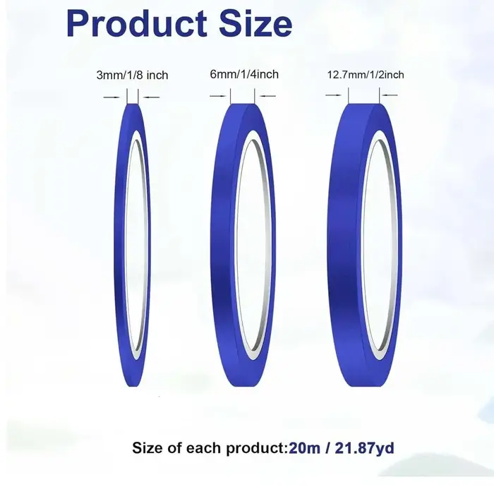 3 rouleaux de ruban bleu