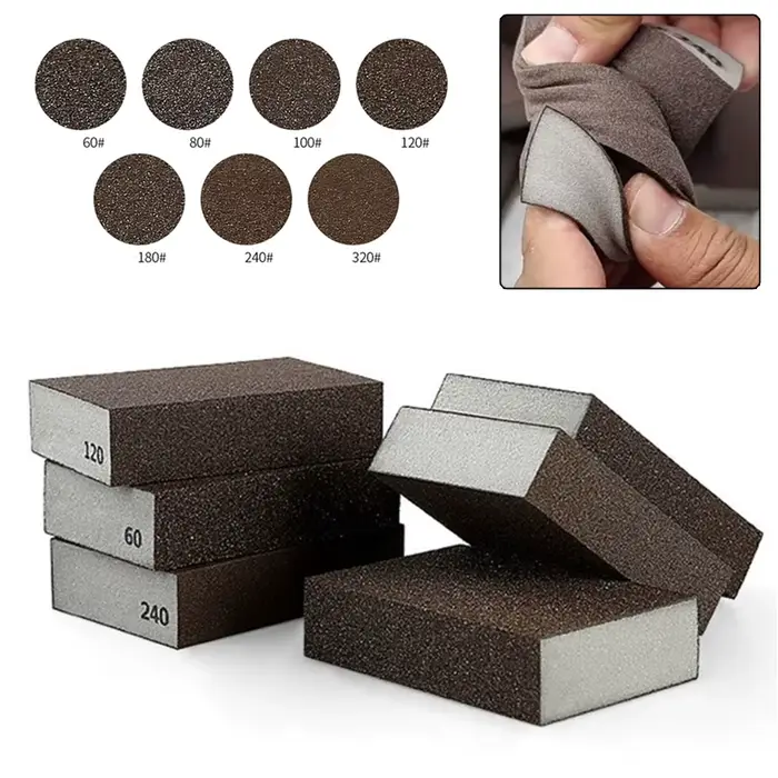 Blocs d'éponge de ponçage grain 60 80 100 120 180 240 320