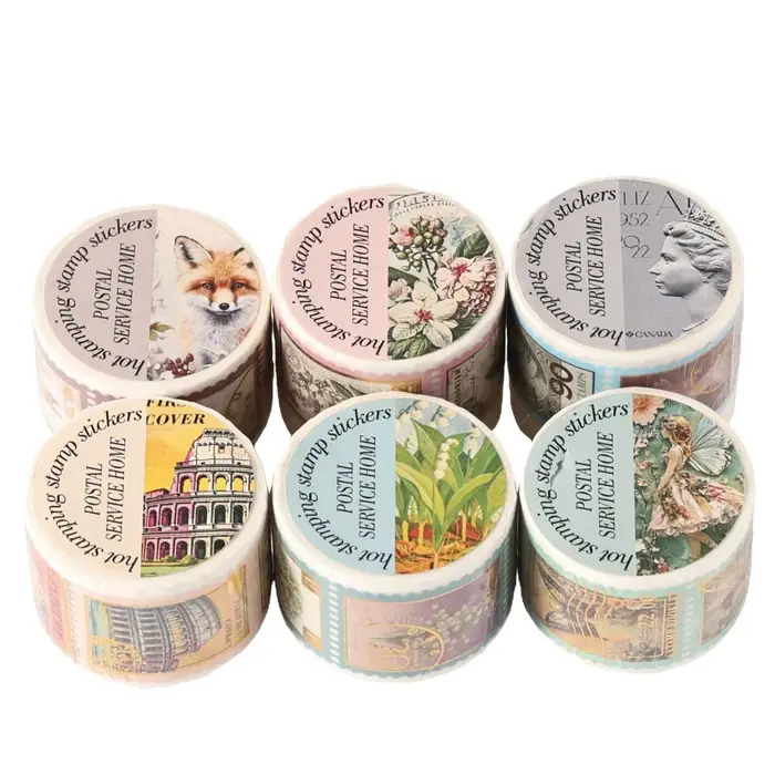 1 rouleau de ruban adhésif décoratif Washi rétro 25mmx3m