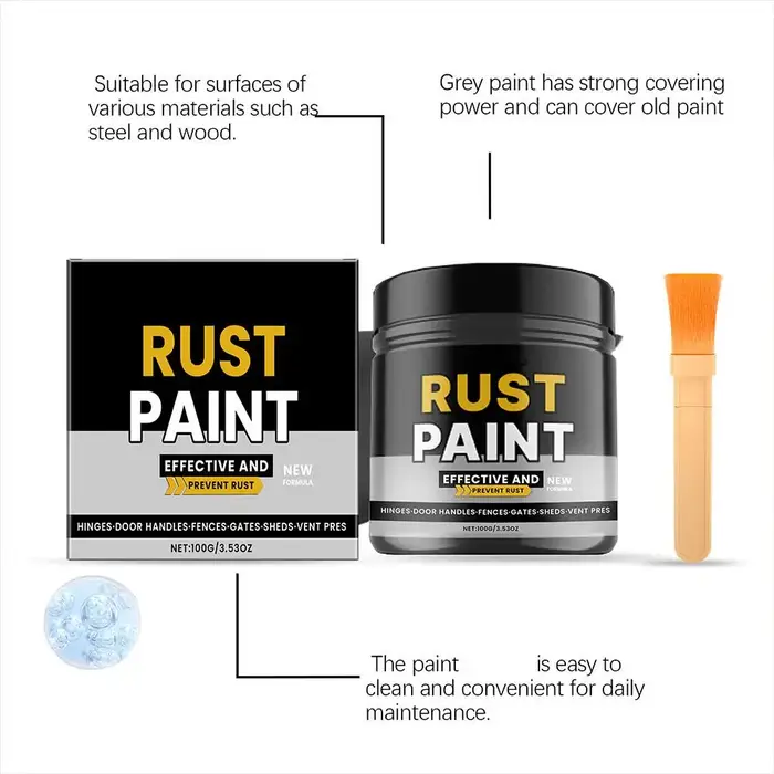 Peinture grise antirouille 100g