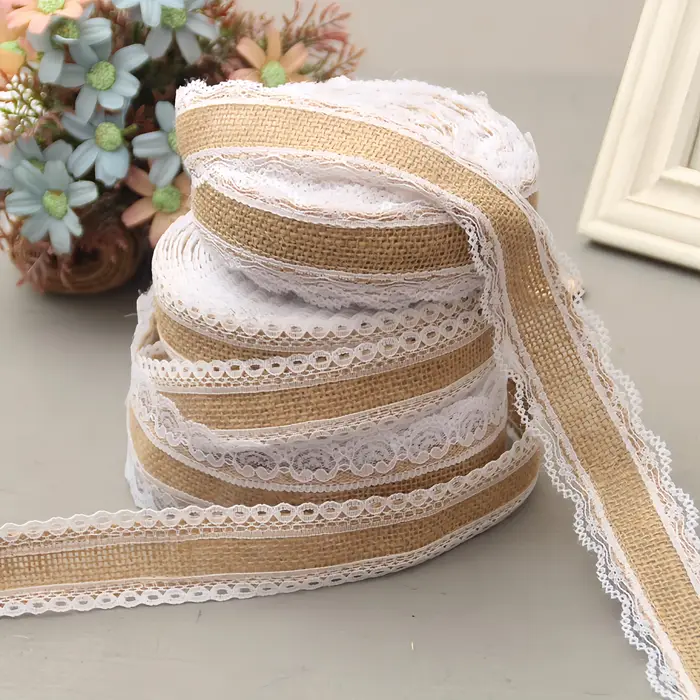 Ruban en toile de Jute naturelle de 2/5 mètres