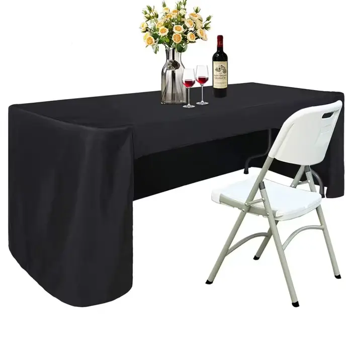 Nappe rectangulaire de 6 pieds pour tables rectangulaires en polyester lavable, idéale pour les fête