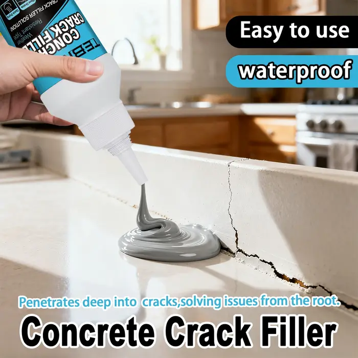 Mastic à base d'eau pour fissures de béton : auto-nivelant