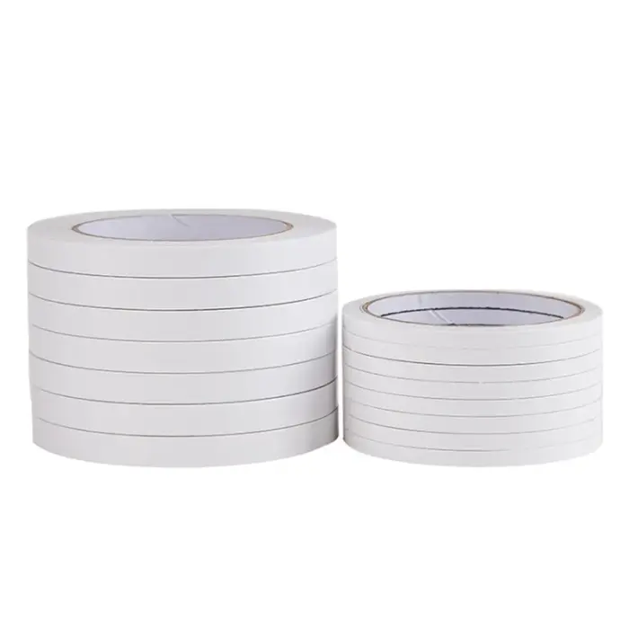 10 rouleaux de ruban adhésif fort autocollant Double face 8M Ultra-mince blanc pour l'artisanat de bureau à domicile