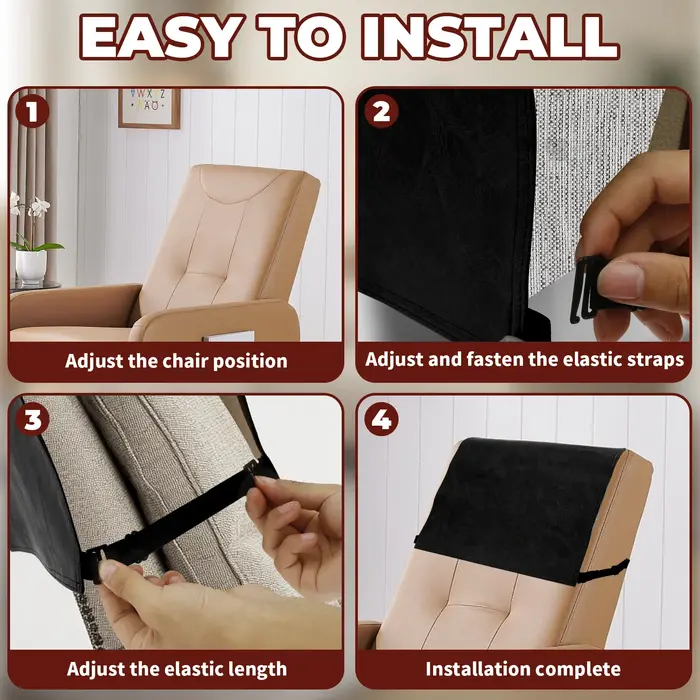 Juste de protection en similicuir pour canapé inclinable