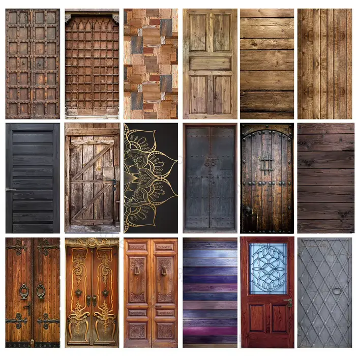 Autocollant de portes en bois d'imitation