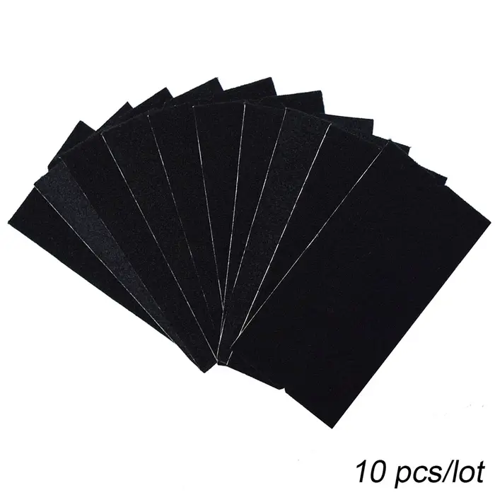 Grattoir rond de voiture en feutre de tissu noir avec colle auto-arina
