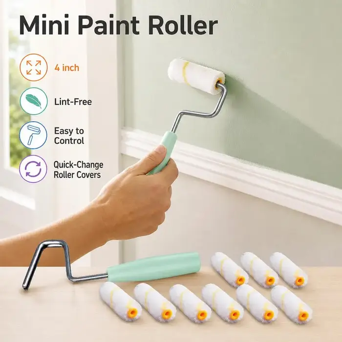 10 rouleaux de peinture en mousse durables de 100 mm