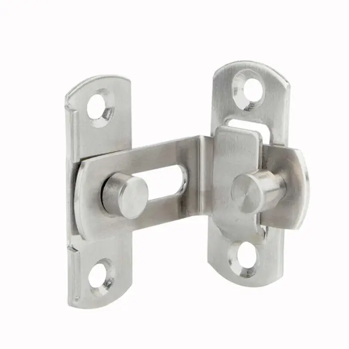 Serrure de porte garde loquet boulon 90 degrés en acier inoxydable bascule