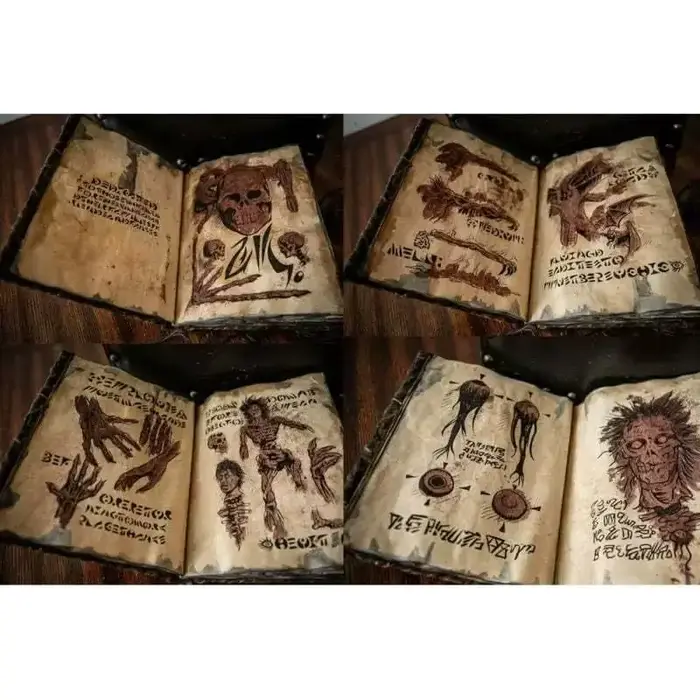 Nouveau Necronomicon livre de magie sombre accessoire démon mal morts-vivants autel rituel invocation