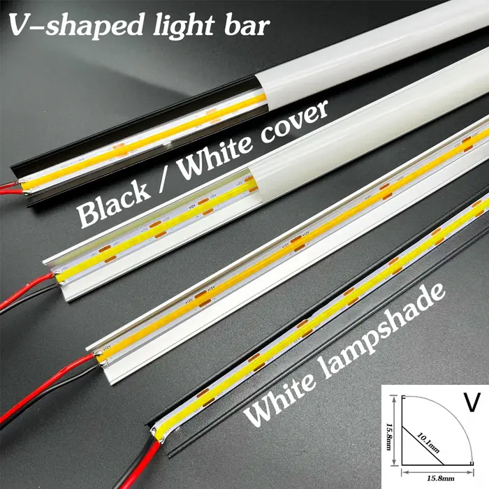 Profilé LED en aluminium en forme de V pour coins