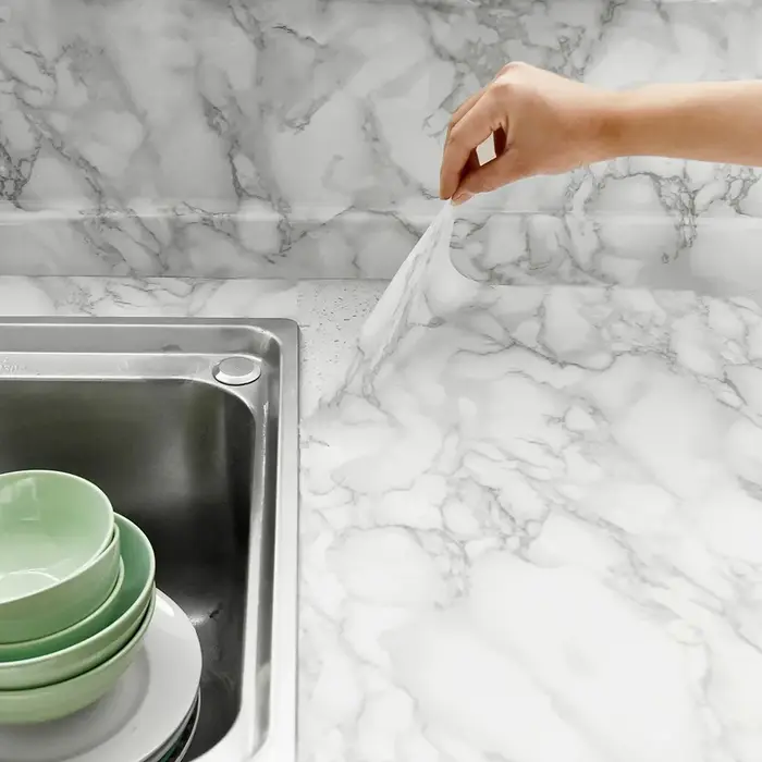 Papier peint auto-adhésif étanche pour poêle à film huileux de cuisine