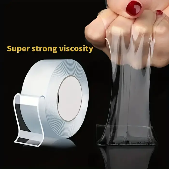Nano ruban adhésif Double face Super résistant, Transparent, réutilisable, étanche, résistant à la c