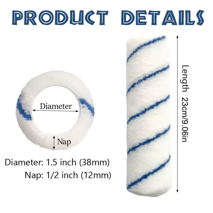 Rouleau de peinture à Cage en microfibre tissée