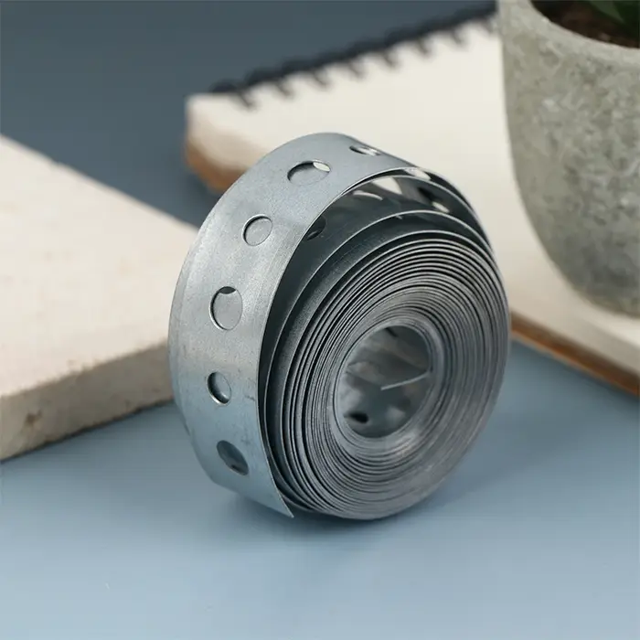 NOUVEAUTÉ! 1 Rouleau de Bande en Acier Galvanisé Pré-perforée Multi-creux pour Supports de Tuyaux et Travaux de Tôlerie