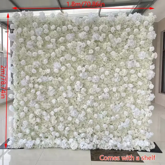 Panneau mural de fleurs 3D en soie
