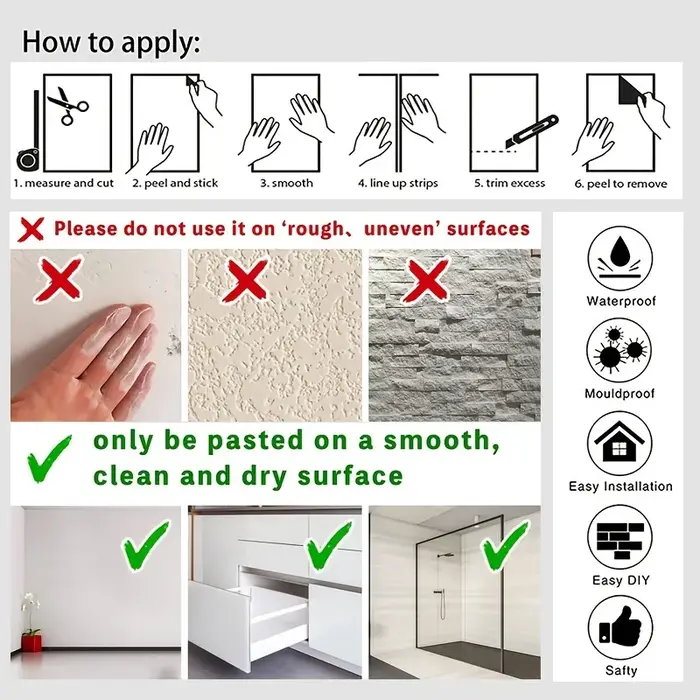 Papier peint auto-adhésif en PVC 45cm
