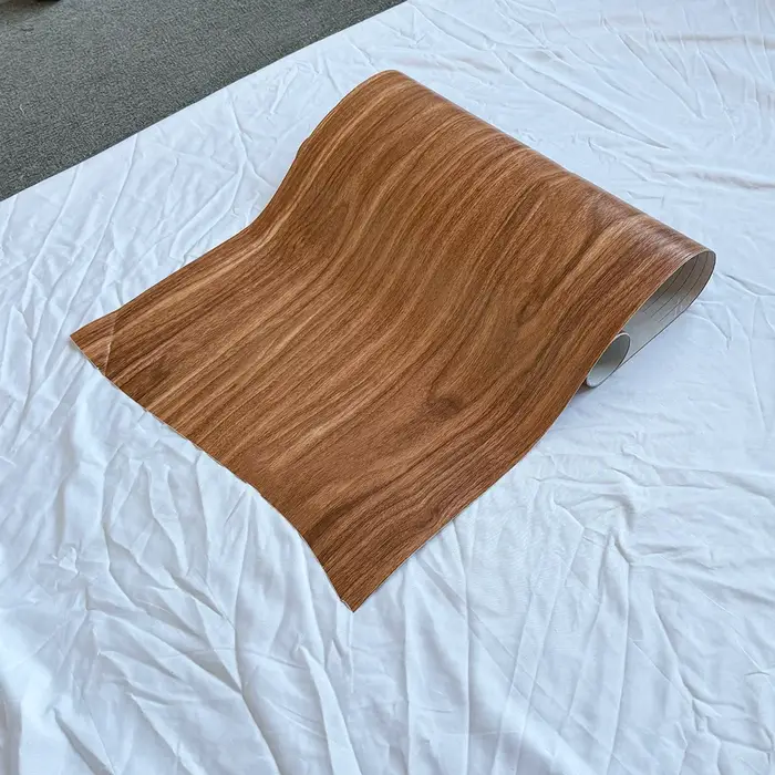 Papier peint en bois de noyer – PVC imperméable auto-adhésif amovible pour murs