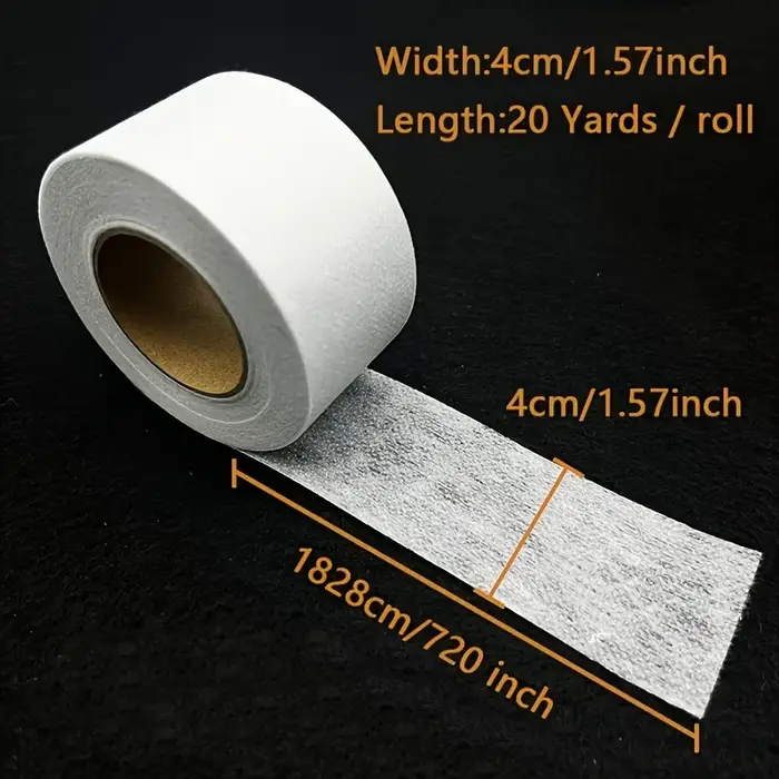 2 rouleaux de 40 yards de tissu non tissé thermocollant de poids moyen